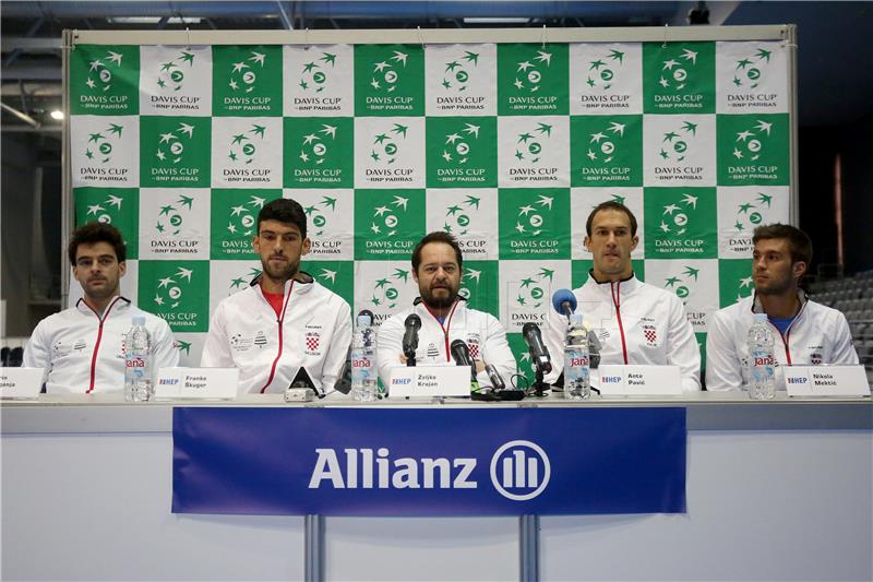 Konferencije za medije hrvatske i španjolske Davis Cup reprezentacije