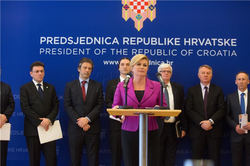 Obraćanje predsjednice RH Kolinde Grabar-Kitarović nakon 20. radne sjednice Vijeća za gospodarska pitanja