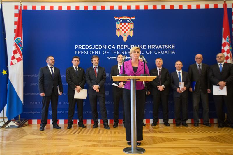 Obraćanje predsjednice RH Kolinde Grabar-Kitarović nakon 20. radne sjednice Vijeća za gospodarska pitanja