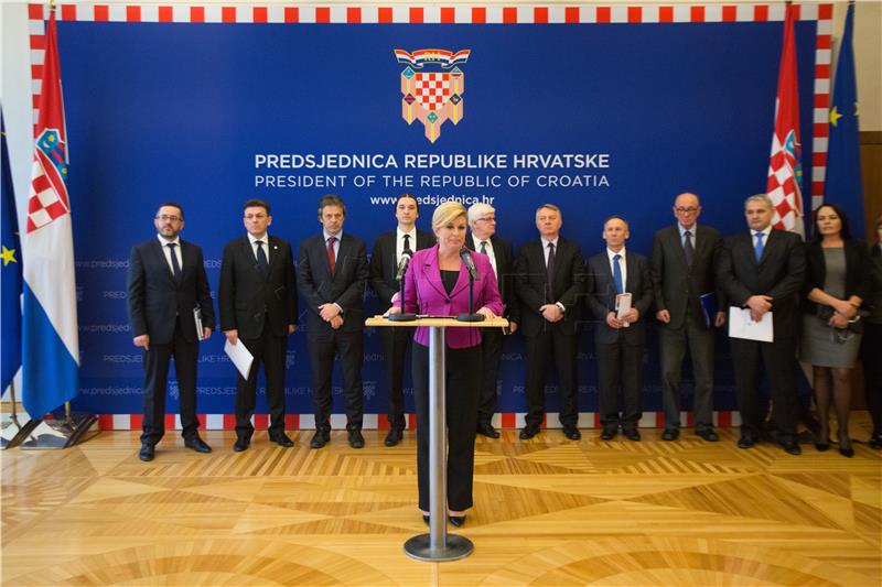 Obraćanje predsjednice RH Kolinde Grabar-Kitarović nakon 20. radne sjednice Vijeća za gospodarska pitanja