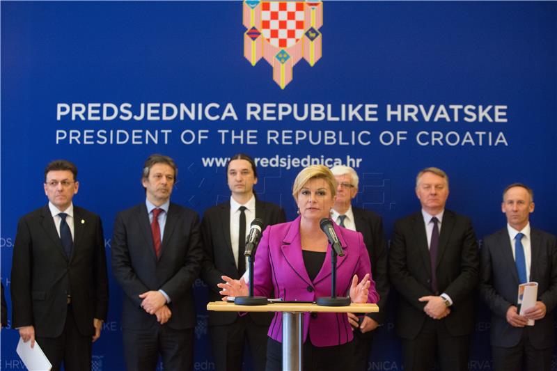 Obraćanje predsjednice RH Kolinde Grabar-Kitarović nakon 20. radne sjednice Vijeća za gospodarska pitanja