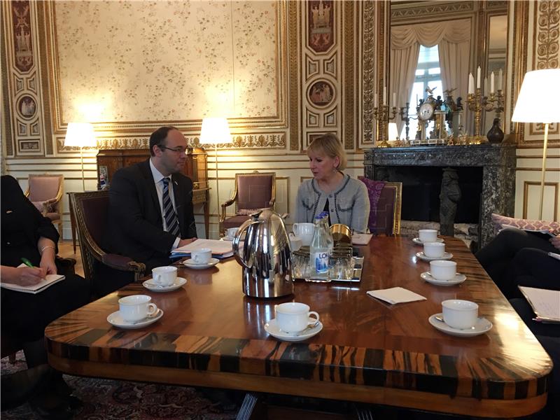 Croatian, Swedish foreign ministers talk bilateral ties, EU, situation in S-E Europe