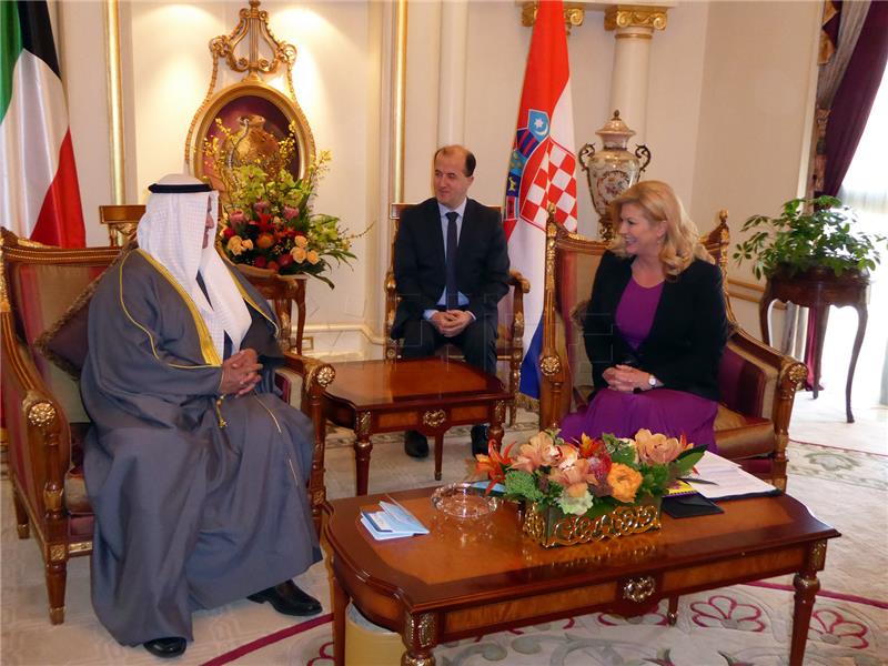 Croatian president start visit to Kuwait