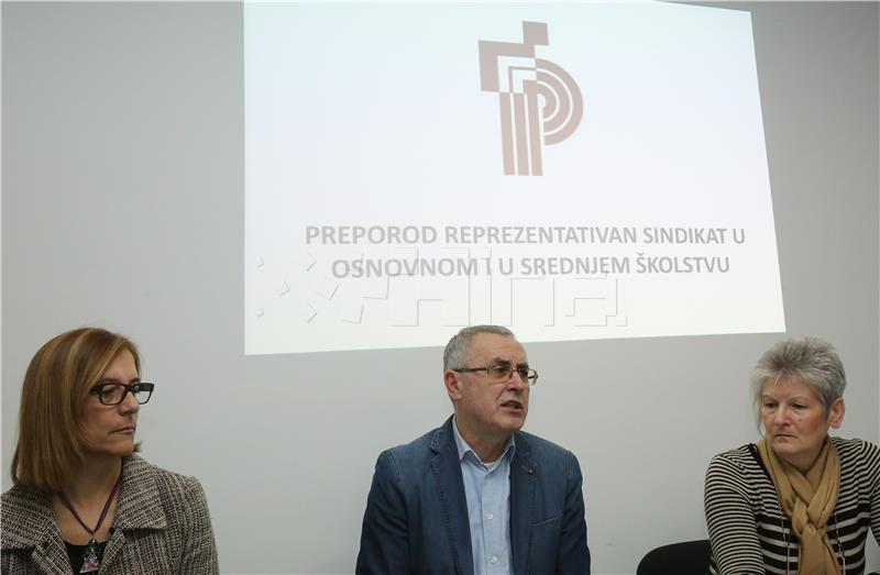  Sindikat zaposlenika u hrvatskom školstvu-Preporod  održao je tiskovnu konferenciju