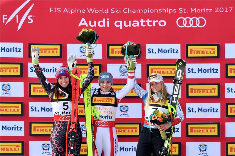 SWITZERLAND ALPINE SKIING WORLDS WOMEN SUPER-G