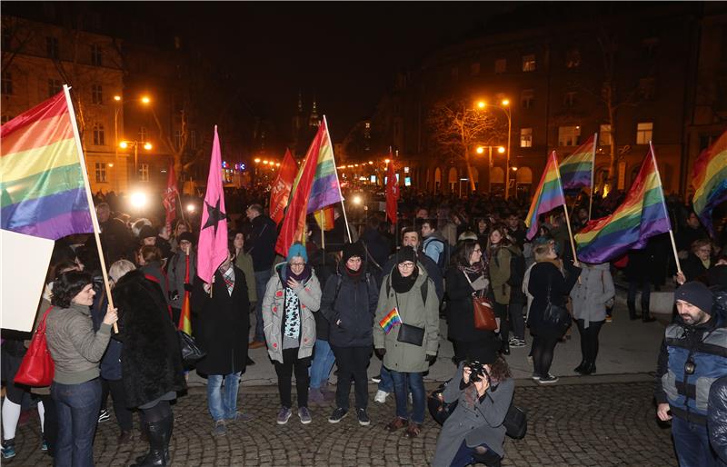 Prosvjed udruge Zagreb Pride