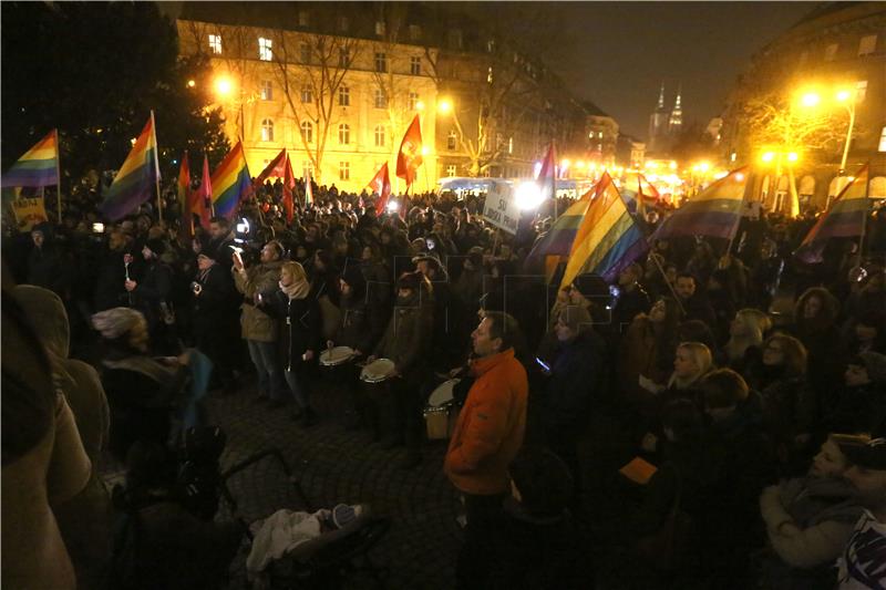 Prosvjed udruge Zagreb Pride