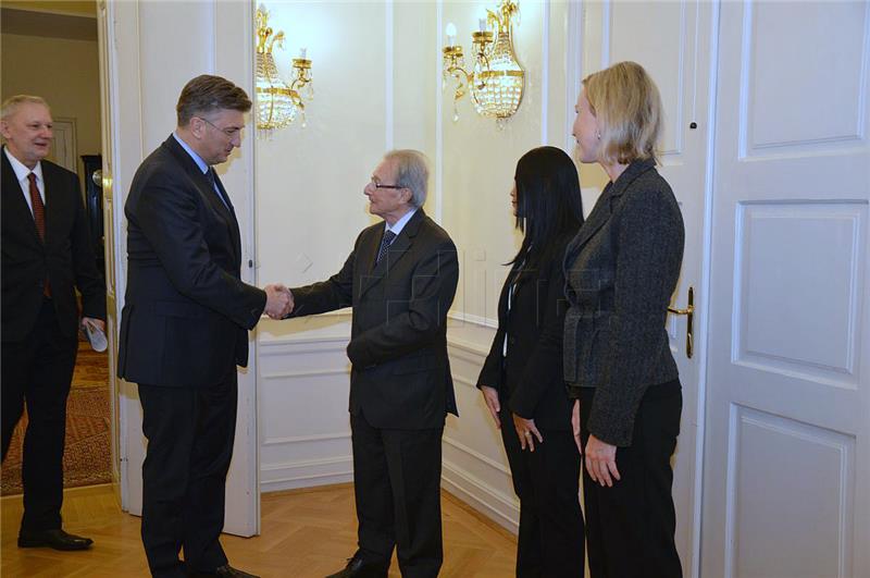 Croatian PM receives ICTY president