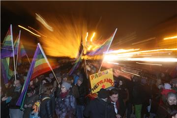 LGBT activists hold rally in Zagreb after night club incident