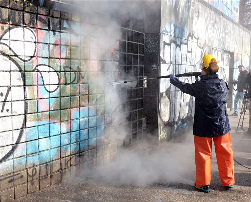 Konferencija za novinare Sandre Švaljek na temu suzbijanja vandalskog grafitiranja