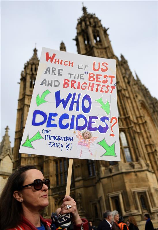 BRITAIN BREXIT MIGRANTS PROTESTS