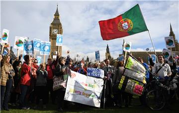 BRITAIN BREXIT MIGRANTS PROTESTS