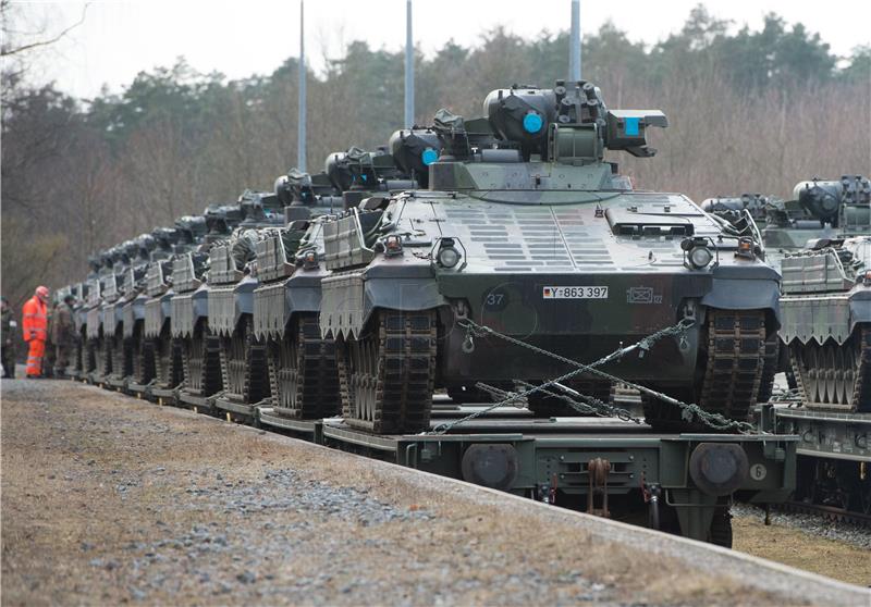 GERMANY NATO TANK TRANSPORT TO LITHUANIA