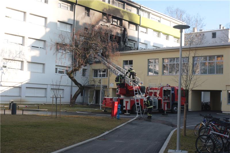 Požar u studentskom domu "Cvjetno"