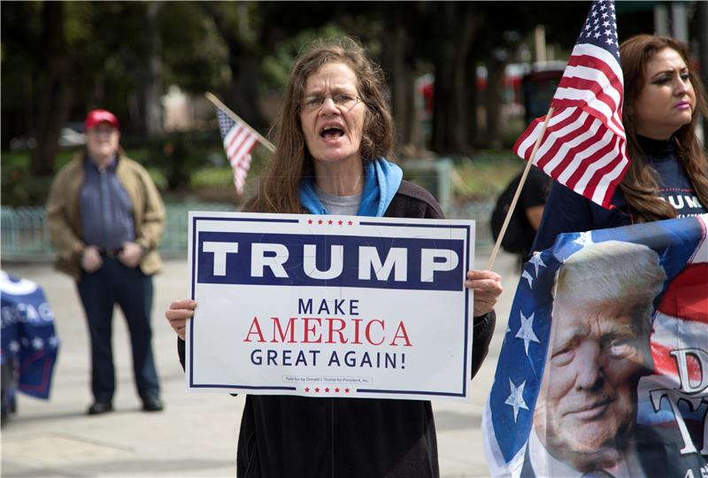 USA CALIFORNIA IMMIGRANTS MAKE AMERICA GREAT RALLY