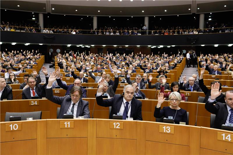 BELGIUM EU PARLIAMENT LE PEN VOTE