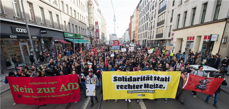 Demonstration against the far-right in Berlin