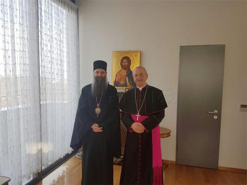 Croatian Catholic and Serbian Orthodox dignitaries hold talks