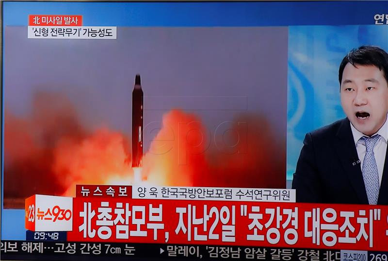 SOUTH KOREA NORTH KOREA DEFENSE BALLISTIC MISSILE TEST