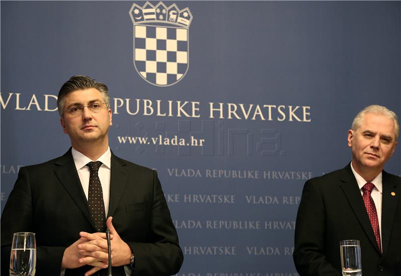 Izvanredna tiskovna konferencija premijera Plenkovića i glavnog državnog odvjetnika Cvitana