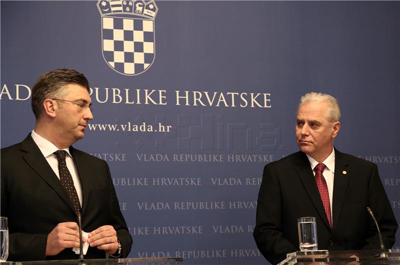 Izvanredna tiskovna konferencija premijera Plenkovića i glavnog državnog odvjetnika Cvitana