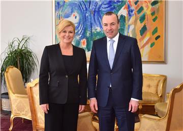 President receives Manfred Weber