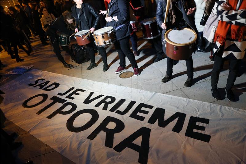 Night March for women's rights held in Zagreb