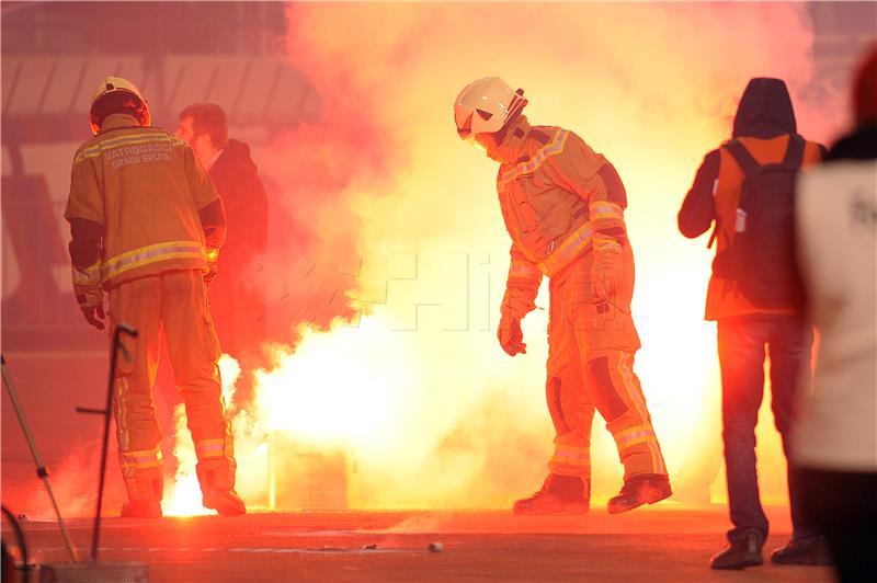 Derby between FC Hajduk and FC Rijeka in Split