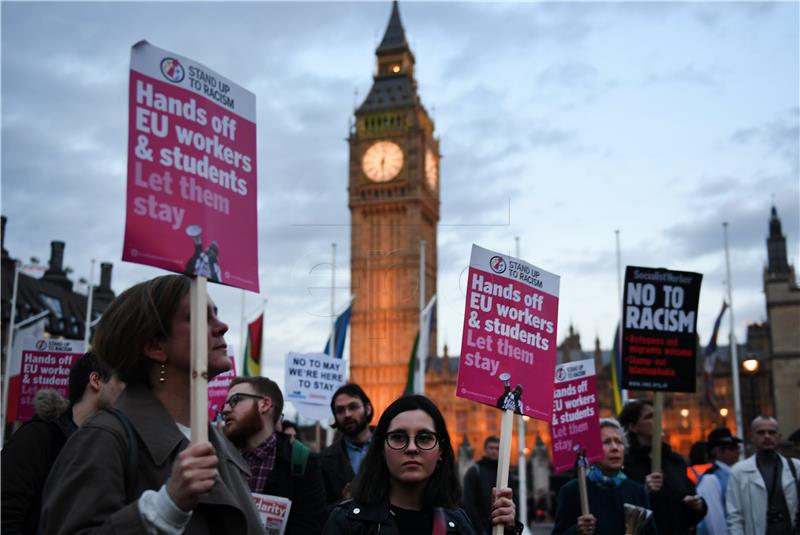 BRITAIN BREXIT MIGRANTS PROTESTS