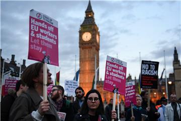 BRITAIN BREXIT MIGRANTS PROTESTS