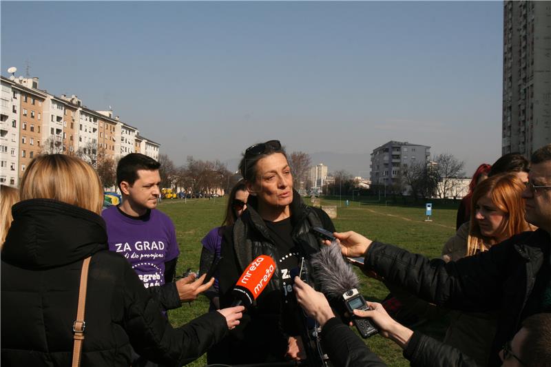 Konferencija za novinare stranke "Za grad" i platforme "Zagreb je naš!"