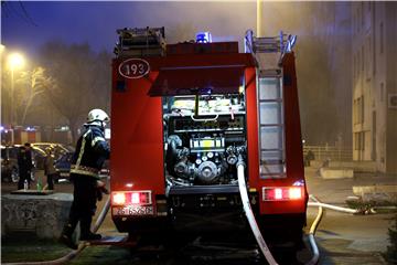 Zagreb - požar u garaži zgrade na Jarunu