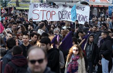 GREECE MIGRATION ANTI-WAR RALLY