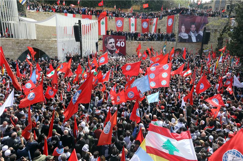 LEBANON ANNIVERSARY OF JUMBLATT ASSINATION