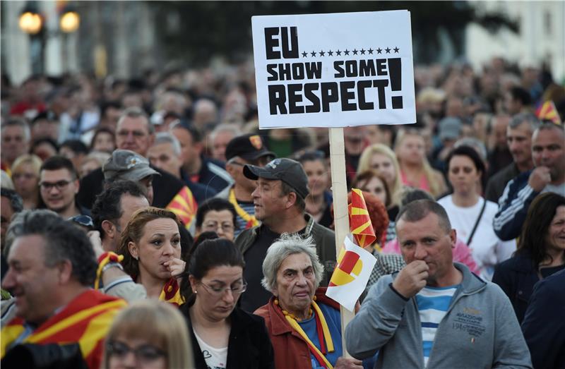 FYROM PROTEST AGAINST COALITION GOVERNMENT