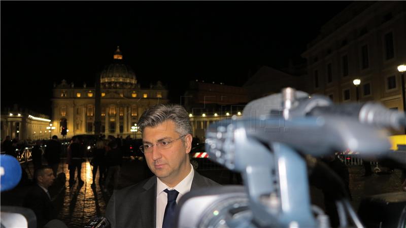 Premijer Plenković nakon audijencije kod pape Franje