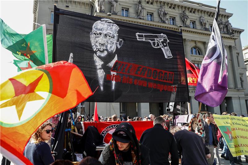 SWITZERLAND PROTEST AGAIST TURKISH PRESIDENT