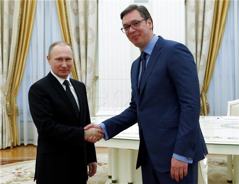 Russian president receives Serbian PM