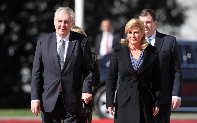 Czech President Zeman official visit to Croatia