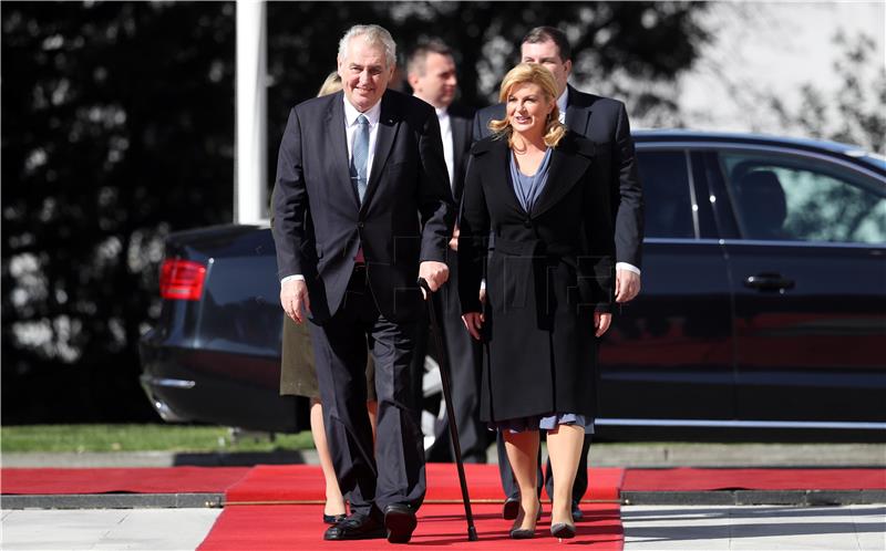 Czech President Zeman official visit to Croatia