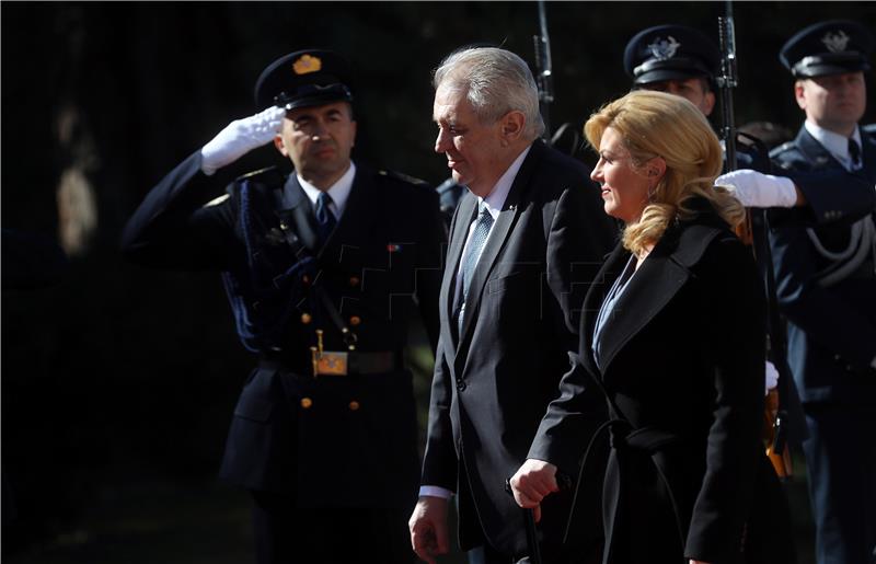 Czech President Zeman official visit to Croatia