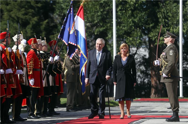 Czech President Zeman official visit to Croatia