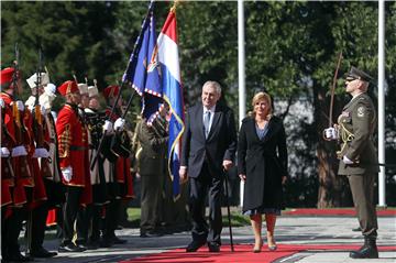 Czech President Zeman official visit to Croatia