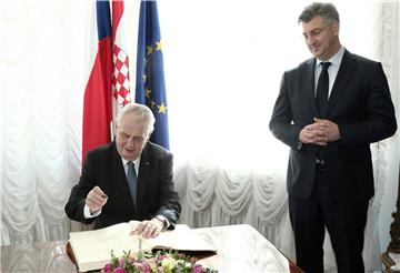 Češki predsjednik Miloš Zeman u službenom posjetu Hrvatskoj