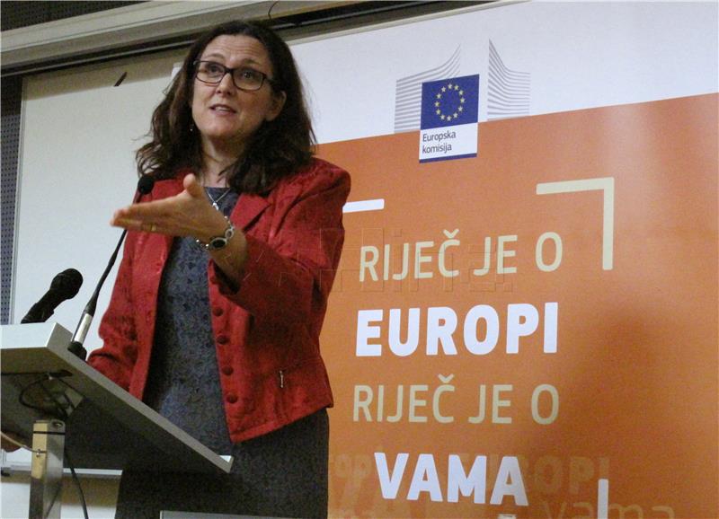 Malmström: Međunarodna trgovina može ojačati gospodarski rast u Hrvatskoj