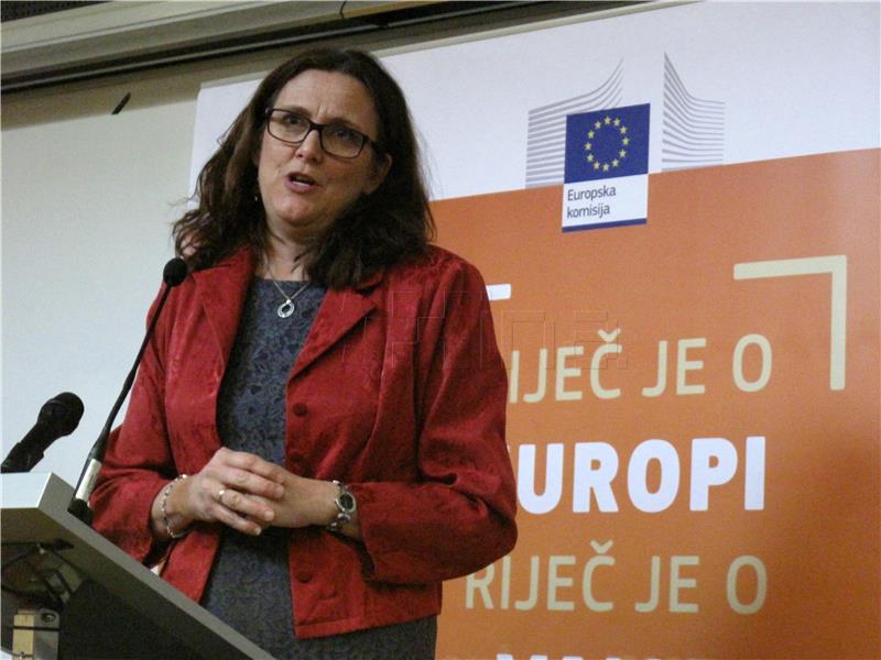 Malmström: Međunarodna trgovina može ojačati gospodarski rast u Hrvatskoj