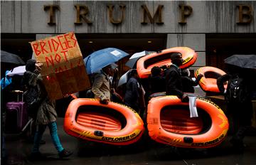 USA NEW YORK REFUGEE BAN PROTEST