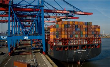 Hamburg harbour container terminal