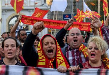 FYROM PROTEST AGAINST COALITION GOVERNMENT