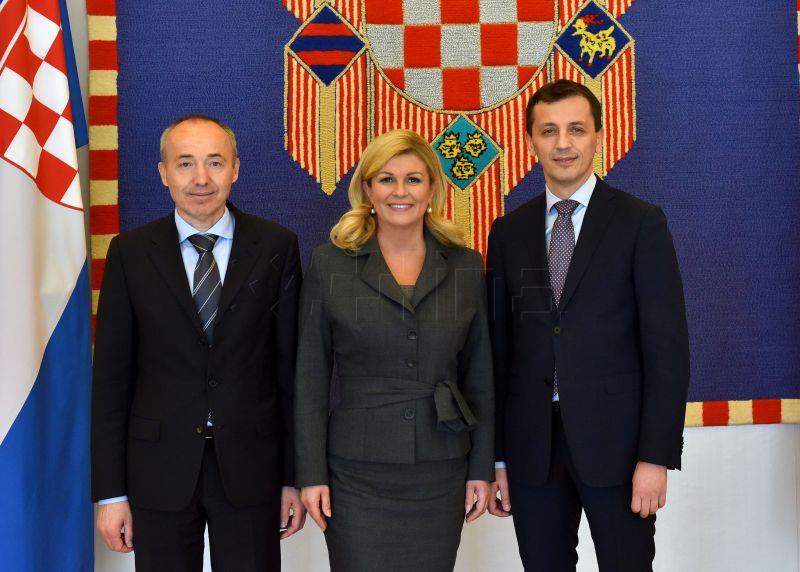 Croatian president receives Montenegrin defence minister